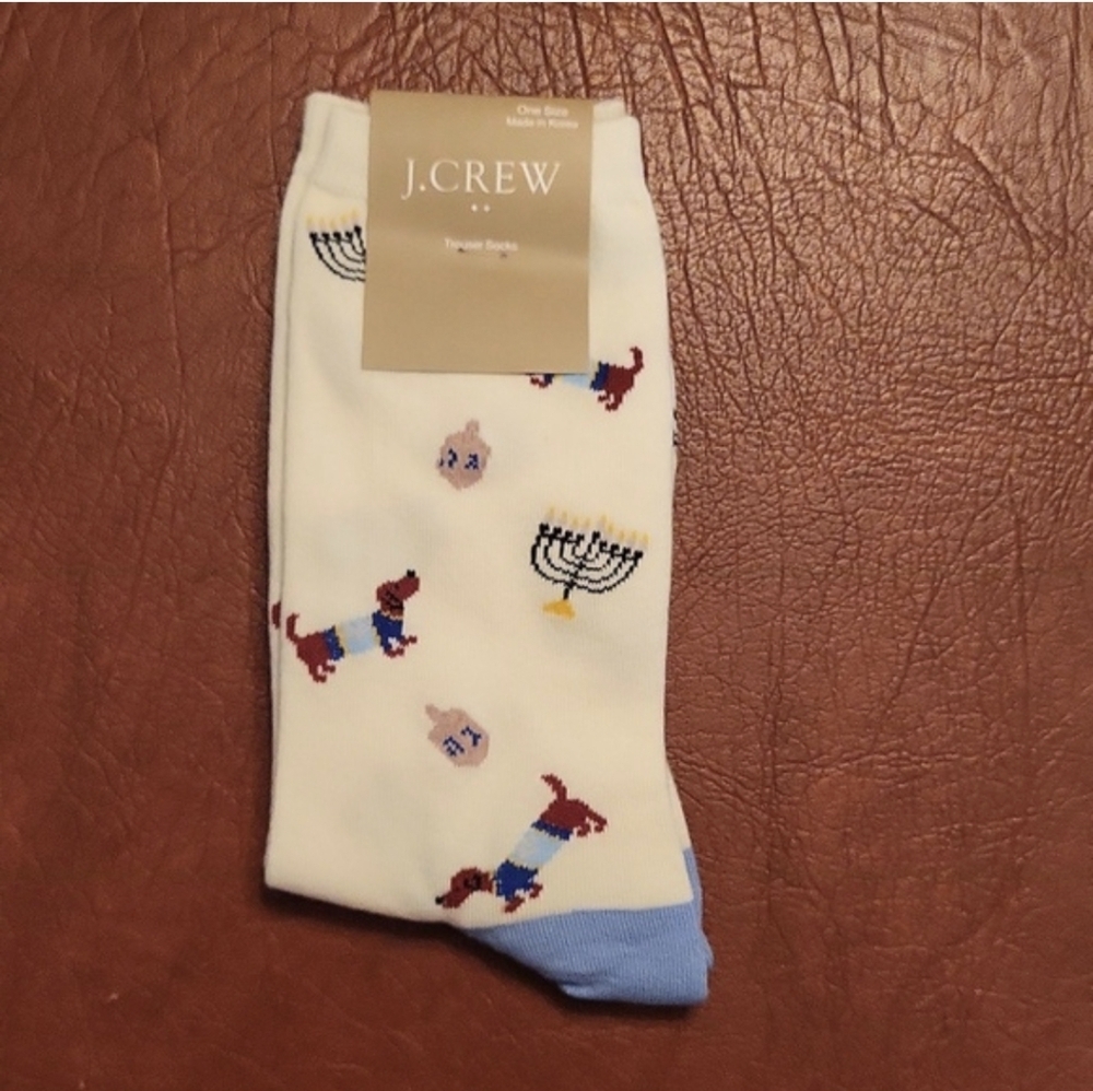 Hanukkah Themed J.Crew Trouser Socks, New With Tags